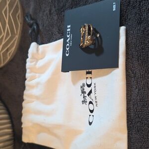 Coach Gold and Silver Women's Ring Trio